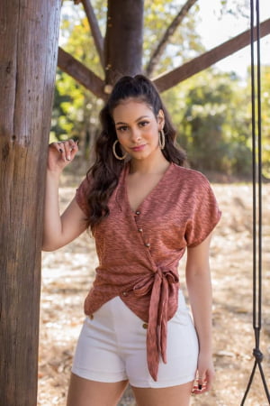 CÓD 2012 BLUSA FLAMÊ TRANSPASSADA LAÇO ALFAIATARIA CÓD 2012 BLUSA FLAMÊ TRANSPASSADA LAÇO ALFAIATARIA