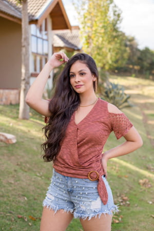 CÓD 2018 BLUSA FLAMÊ TRANSPASSADA CIGANINHA RENDA CÓD 2018 BLUSA FLAMÊ TRANSPASSADA CIGANINHA RENDA