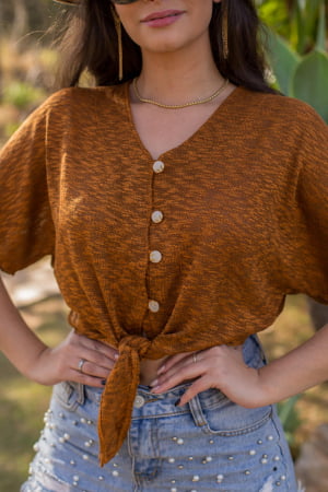 CÓD 2020 BLUSA CROPPED AMPLA NÓ BOTÕES CÓD 2020 BLUSA CROPPED AMPLA NÓ BOTÕES