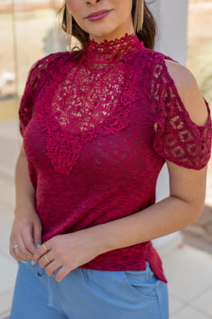 CÓD 2046 BLUSA FLAMÊ GUIPIR DIVA CÓD 2046 BLUSA FLAMÊ GUIPIR DIVA