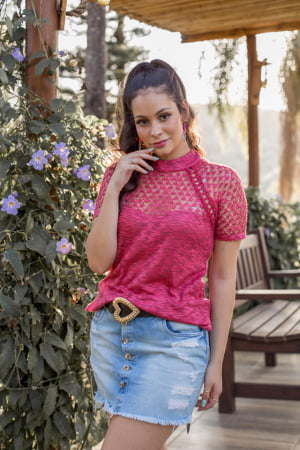 CÓD 2050 BLUSA FLAMÊ RENDA COLO LUX CÓD 2050 BLUSA FLAMÊ RENDA COLO LUX