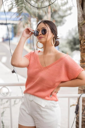 CÓD 2070 BLUSA LUREX DEC V AMPLO X COSTAS CÓD 2070 BLUSA LUREX DEC V AMPLO X COSTAS